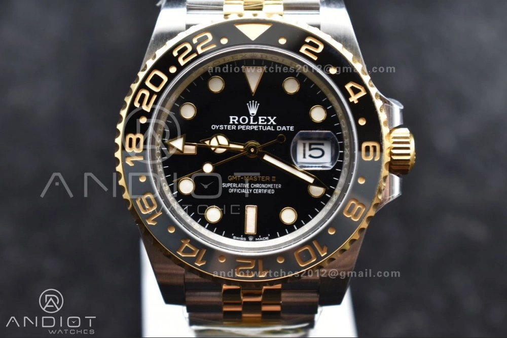Chic GMT Master II 126713 GRNR Clean 1:1 Best Edition Black Dial on Jubilee Bracelet DD3285 CHS 859