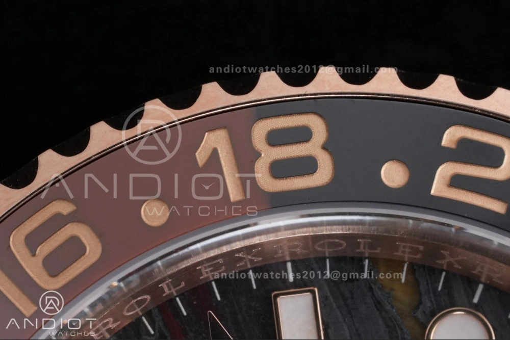 GMT Master II 126715 CHNR ARF Best Edition Tiger Iron Dial on RG Oyster Bracelet Sh Durable 861