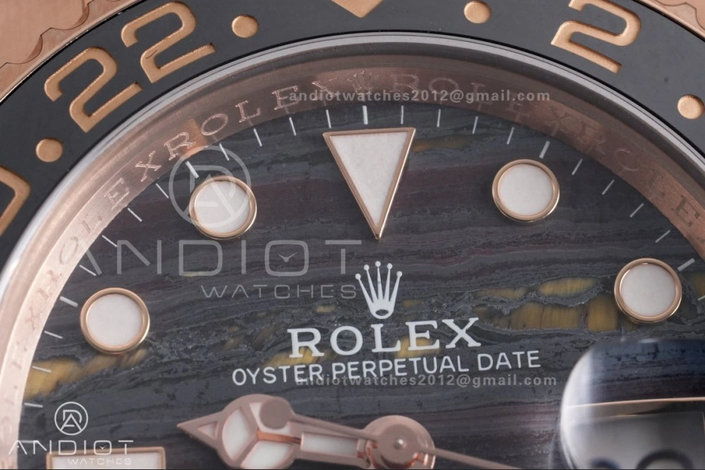 GMT Master II 126715 CHNR ARF Best Edition Tiger Iron Dial on RG Oyster Bracelet Sh Durable 861
