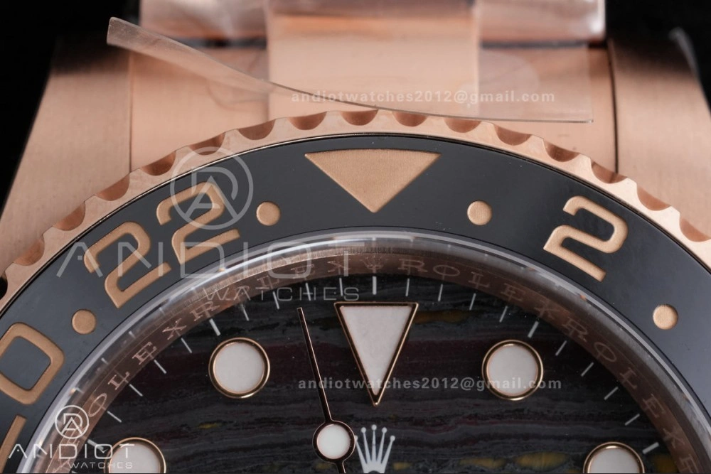 GMT Master II 126715 CHNR ARF Best Edition Tiger Iron Dial on RG Oyster Bracelet Sh Durable 861