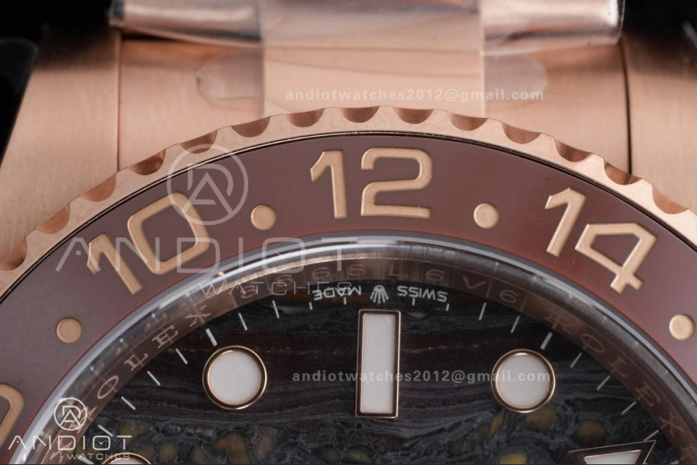 GMT Master II 126715 CHNR ARF Best Edition Tiger Iron Dial on RG Oyster Bracelet Sh Durable 861