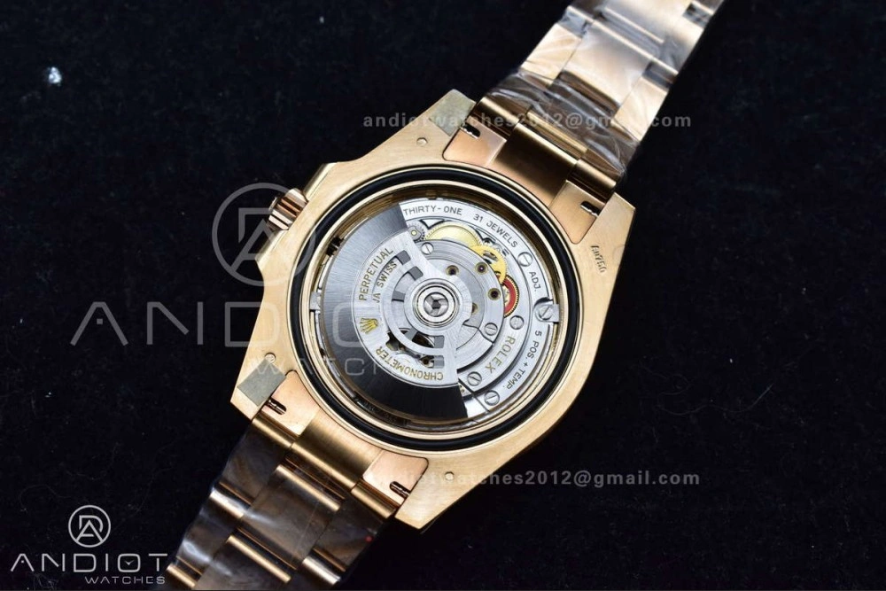 WellDesigned GMT Master II 126715 CHNR Gain Weight Gold Factory 1:1 Best Edition Black Dial on RG Bracelet VR3285 CHS 860
