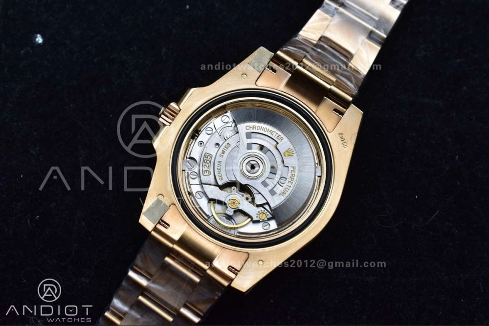 WellDesigned GMT Master II 126715 CHNR Gain Weight Gold Factory 1:1 Best Edition Black Dial on RG Bracelet VR3285 CHS 860