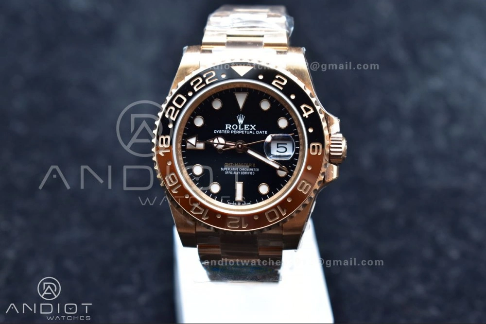 Popular GMT-Master II 126715CHNR Black Red Ceramic Clean Factory Best Edition on SS RG Bracelet DD3285 CHS 882
