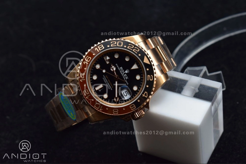 Popular GMT-Master II 126715CHNR Black Red Ceramic Clean Factory Best Edition on SS RG Bracelet DD3285 CHS 882