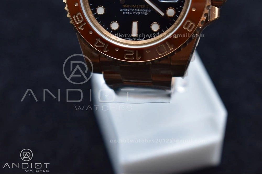 Popular GMT-Master II 126715CHNR Black Red Ceramic Clean Factory Best Edition on SS RG Bracelet DD3285 CHS 882