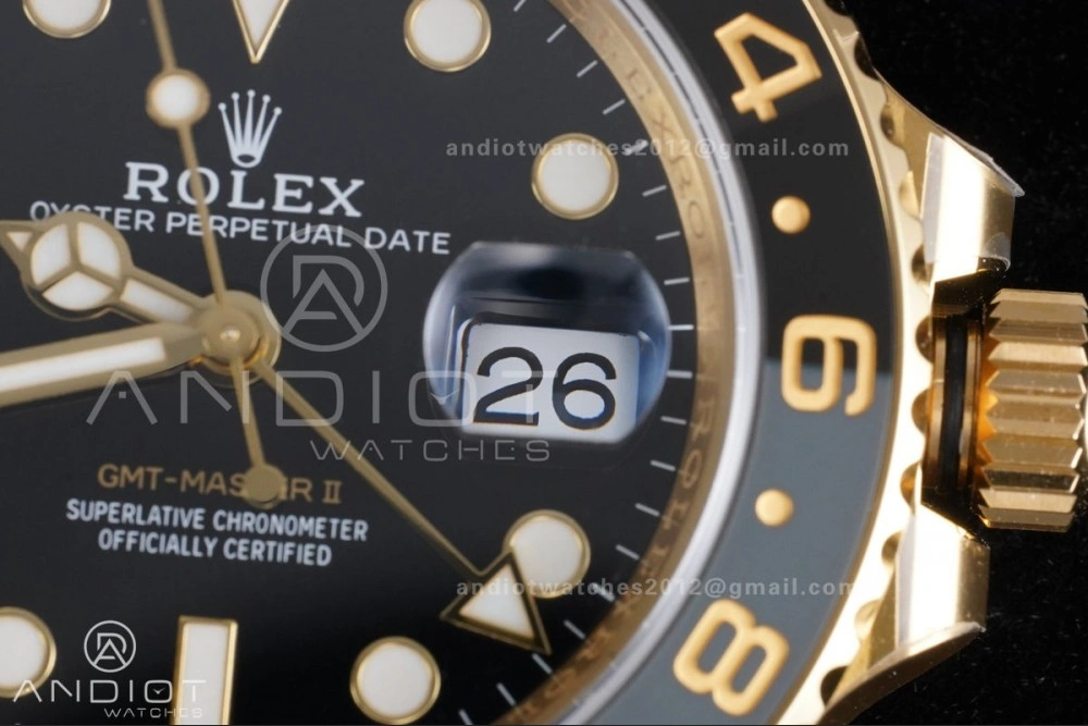 Classic GMT Master II 126718 GRNR ARF Best Edition Black Dial on YG Jubilee Bracelet New SH3285 V 925