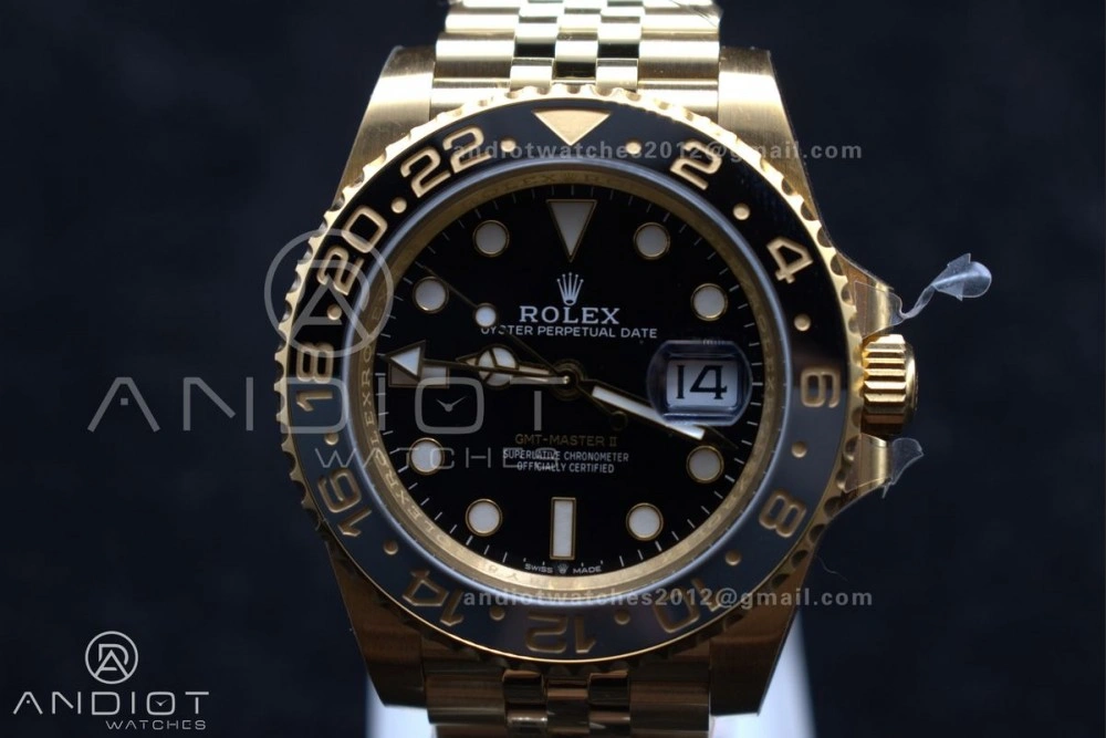 GMT Master II 126718 GRNR Clean 1:1 Best Edition Black Dial on YG Jubilee Bracelet DD3285 CHS Versatile 928