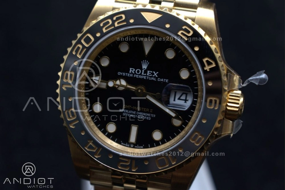 GMT Master II 126718 GRNR Clean 1:1 Best Edition Black Dial on YG Jubilee Bracelet DD3285 CHS Versatile 928