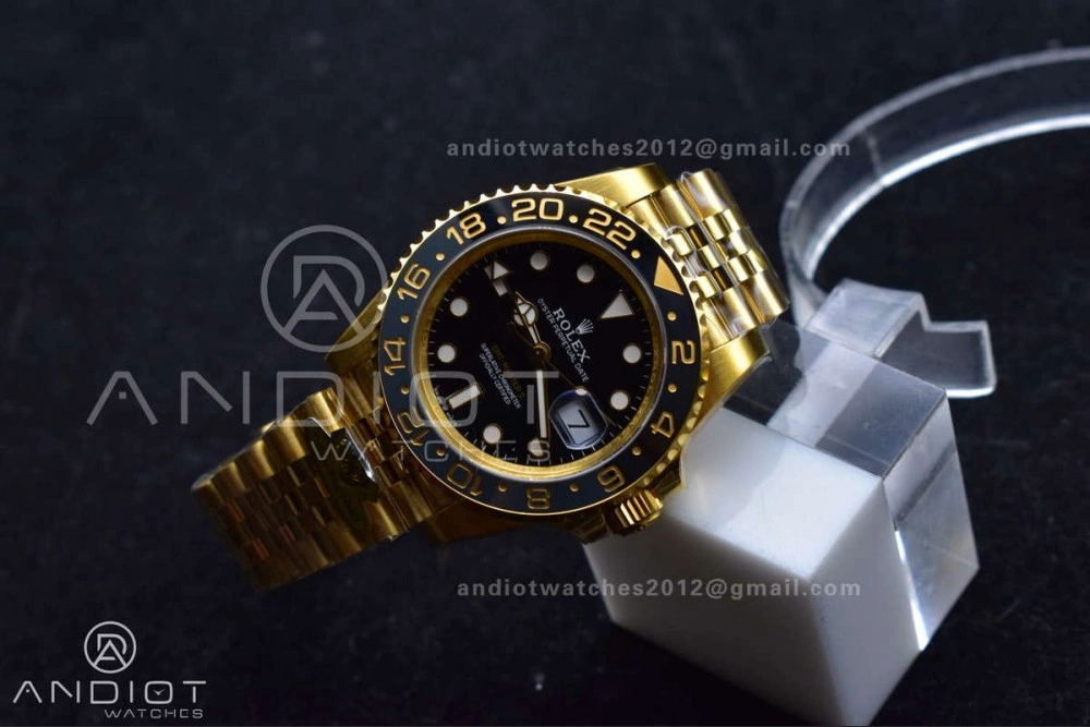 NewStyle GMT Master II 126718 GRNR Gain Weight Gold Factory 1:1 Best Edition Black Dial on YG Jubilee Bracelet VR3285 CHS 927