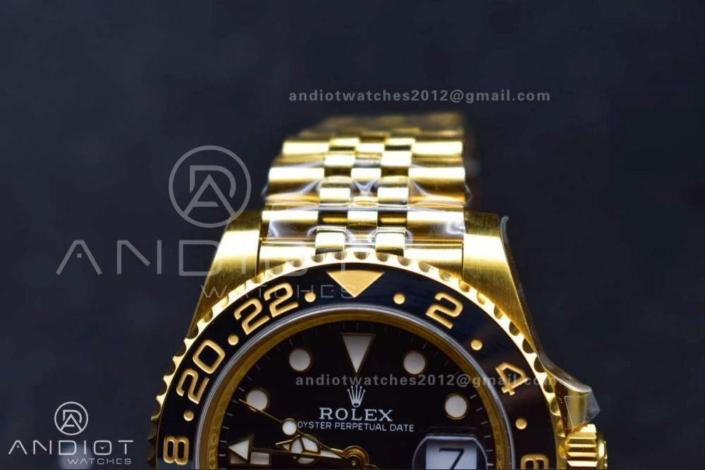 NewStyle GMT Master II 126718 GRNR Gain Weight Gold Factory 1:1 Best Edition Black Dial on YG Jubilee Bracelet VR3285 CHS 927