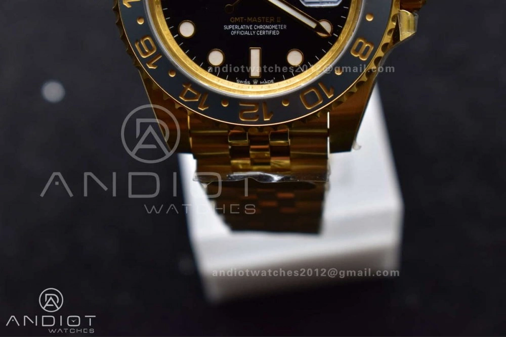 NewStyle GMT Master II 126718 GRNR Gain Weight Gold Factory 1:1 Best Edition Black Dial on YG Jubilee Bracelet VR3285 CHS 927