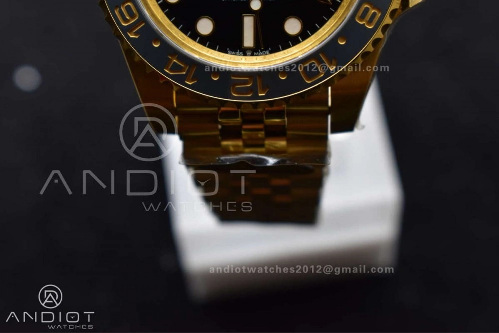 NewStyle GMT Master II 126718 GRNR Gain Weight Gold Factory 1:1 Best Edition Black Dial on YG Jubilee Bracelet VR3285 CHS 927