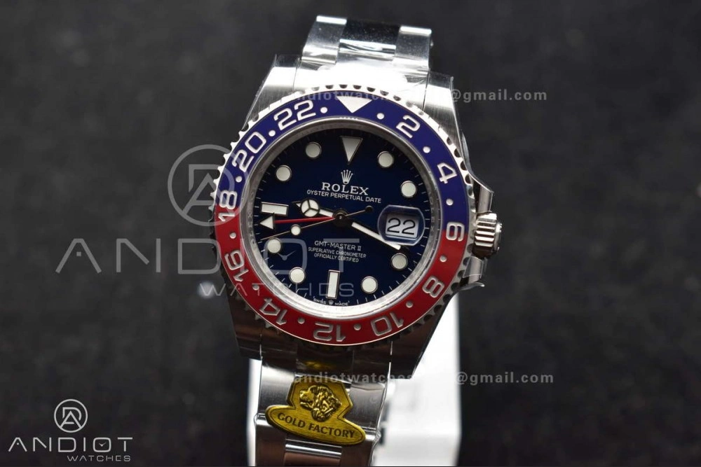Bold GMT Master II 126719 BLRO Gain Weight Gold Factory 1:1 Best Edition Black Dial on Oyster Bracelet VR3285 CHS 929