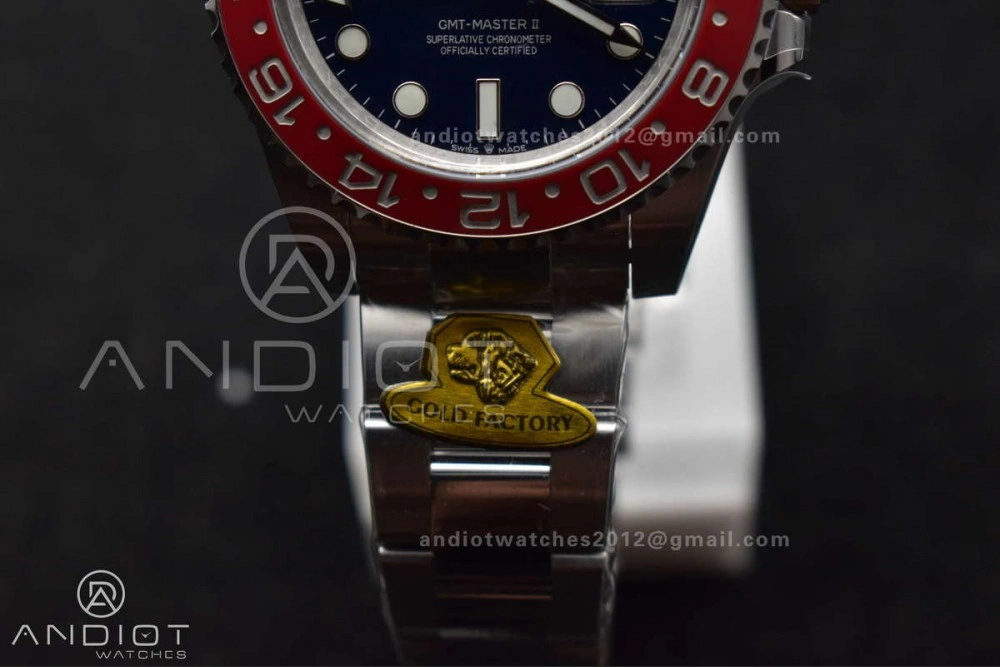 Bold GMT Master II 126719 BLRO Gain Weight Gold Factory 1:1 Best Edition Black Dial on Oyster Bracelet VR3285 CHS 929