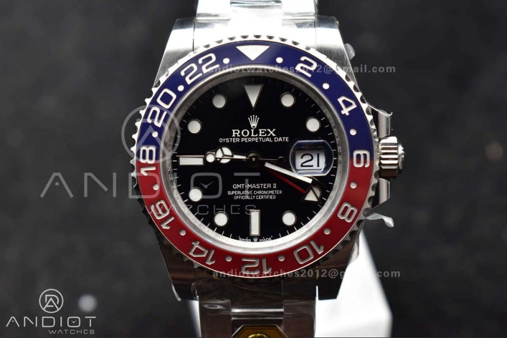 RelaxedFit GMT Master II 126719 BLRO Gain Weight Gold Factory 1:1 Best Edition Blue Dial on Oyster Bracelet VR3285 CHS 866