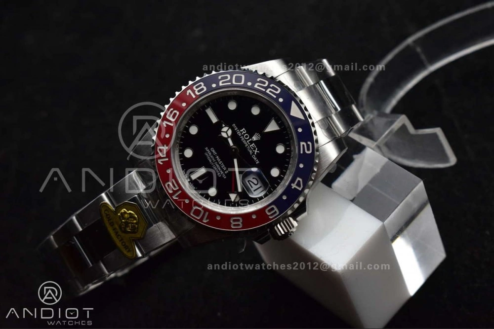 RelaxedFit GMT Master II 126719 BLRO Gain Weight Gold Factory 1:1 Best Edition Blue Dial on Oyster Bracelet VR3285 CHS 866