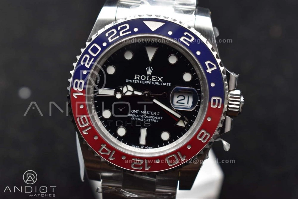 RelaxedFit GMT Master II 126719 BLRO Gain Weight Gold Factory 1:1 Best Edition Blue Dial on Oyster Bracelet VR3285 CHS 866
