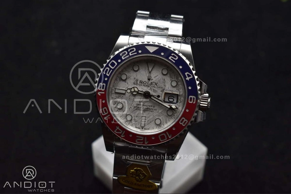 Modern GMT Master II 126719 BLRO Gain Weight Gold Factory 1:1 Best Edition Real Meteorite Dial on Oyster Bracelet VR3285 CHS 930