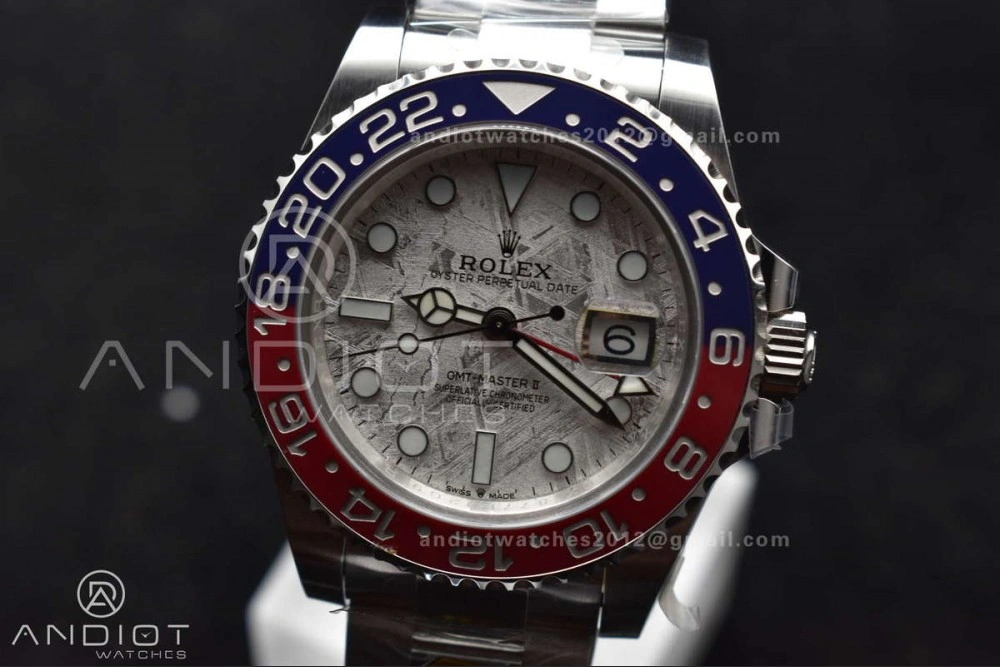 Modern GMT Master II 126719 BLRO Gain Weight Gold Factory 1:1 Best Edition Real Meteorite Dial on Oyster Bracelet VR3285 CHS 930