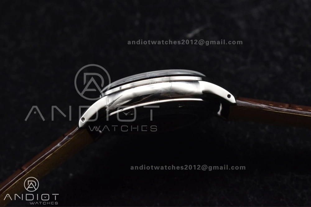 Youthful Grand Seiko Elegance Automatic SS GSF 1:1 Best Edition Cream Dial on Brown Leather Strap NH 263