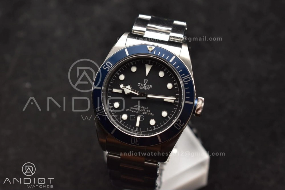 Attractive Heritage Black Bay Blue Bezel ZF 1:1 Best Edition on SS Bracelet A2824 V 1271