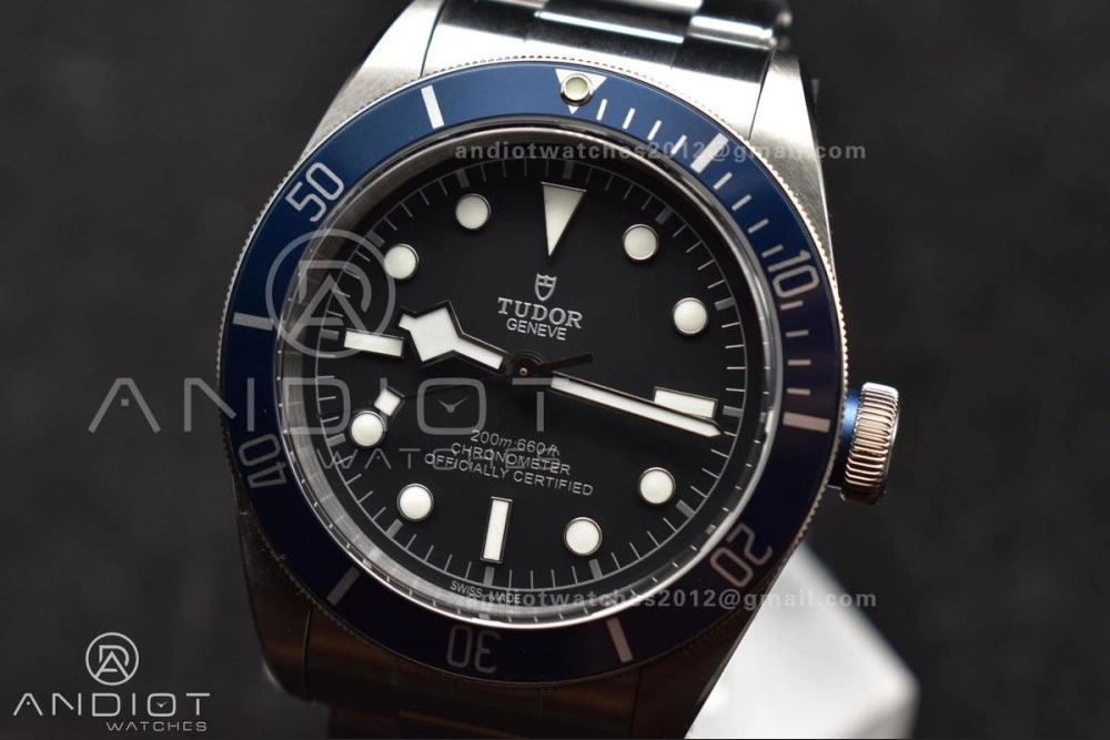 Attractive Heritage Black Bay Blue Bezel ZF 1:1 Best Edition on SS Bracelet A2824 V 1271