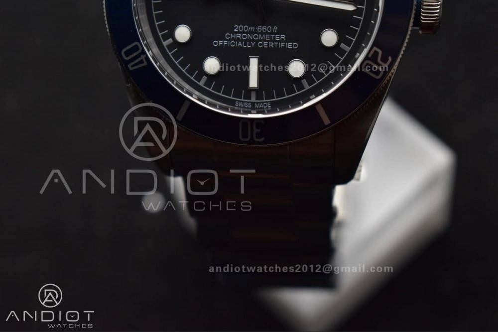 Attractive Heritage Black Bay Blue Bezel ZF 1:1 Best Edition on SS Bracelet A2824 V 1271