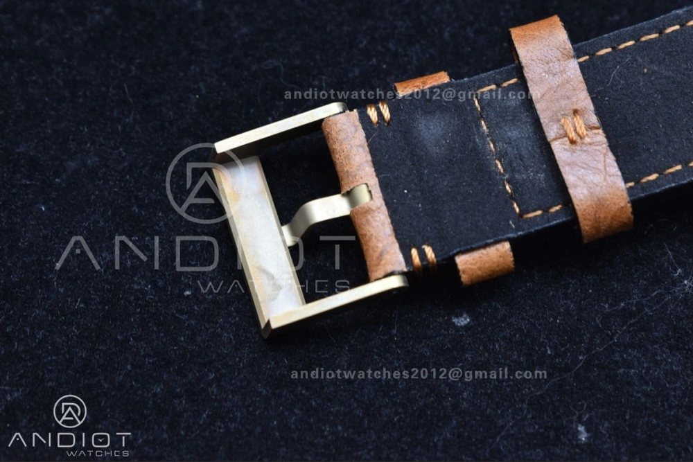 EasyCare Heritage Black Bay Bronze Blue XF 1:1 Best Edition on Aged Brown Leather Strap A2824 V3 (Free Nato Strap) 892