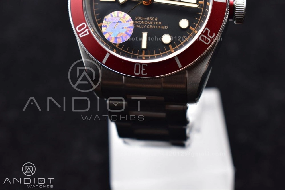 Packable Heritage Black Bay Red Bezel ZF 1:1 Best Edition on SS Bracelet A 1276