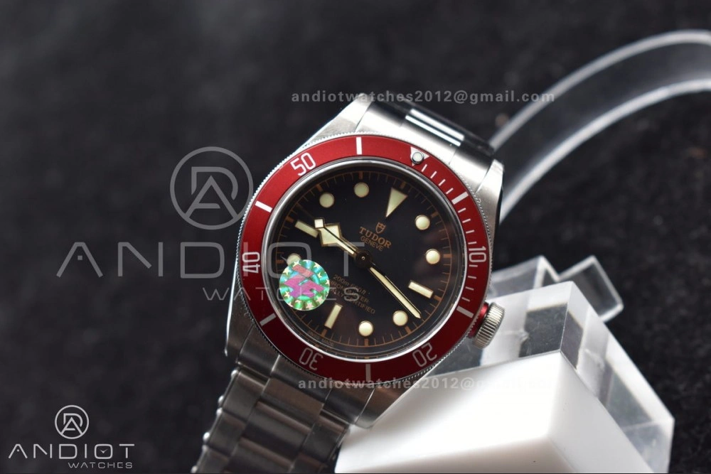Packable Heritage Black Bay Red Bezel ZF 1:1 Best Edition on SS Bracelet A 1276