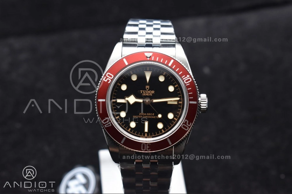 Breathable Heritage Black Bay Red Bezel ZF 1:1 Best Edition on SS Jubilee Bracelet A 1274