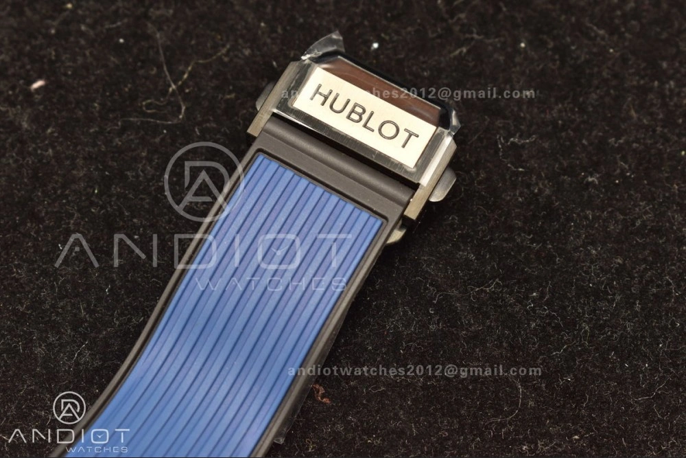 ModernLook Hublot Big Bang Unico RG ZF 1:1 Best Edition Blue Skeleton Dial on Blue Rubber Strap A 271