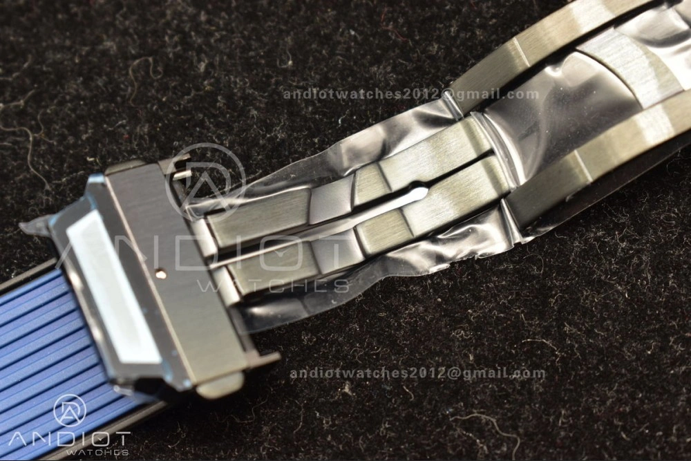 ModernLook Hublot Big Bang Unico RG ZF 1:1 Best Edition Blue Skeleton Dial on Blue Rubber Strap A 271