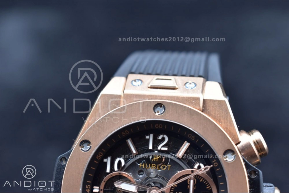 Packable Hublot Big Bang Unico RG ZF 1:1 Best Edition Skeleton Dial on Black Rubber Strap A 266