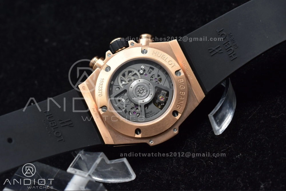 Packable Hublot Big Bang Unico RG ZF 1:1 Best Edition Skeleton Dial on Black Rubber Strap A 266
