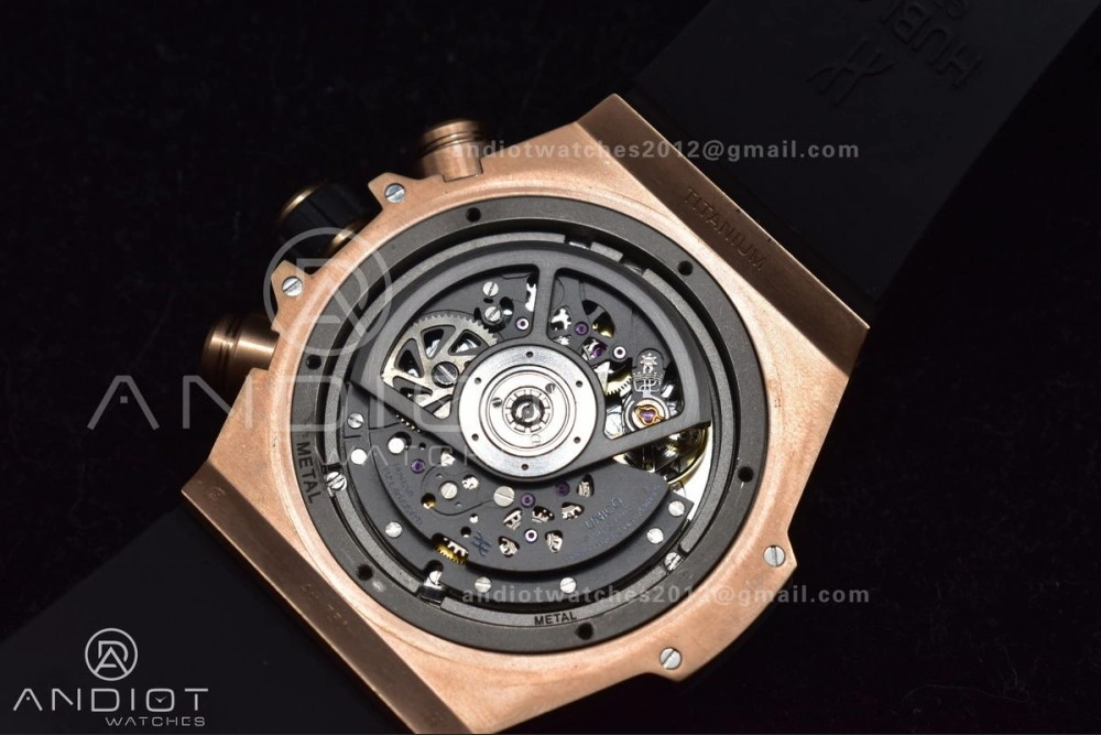 Packable Hublot Big Bang Unico RG ZF 1:1 Best Edition Skeleton Dial on Black Rubber Strap A 266