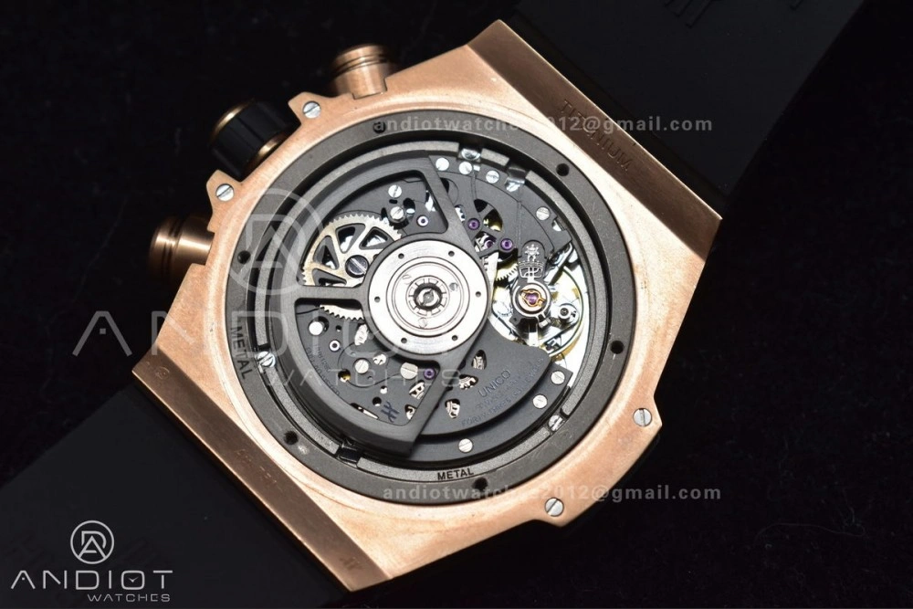 Packable Hublot Big Bang Unico RG ZF 1:1 Best Edition Skeleton Dial on Black Rubber Strap A 266