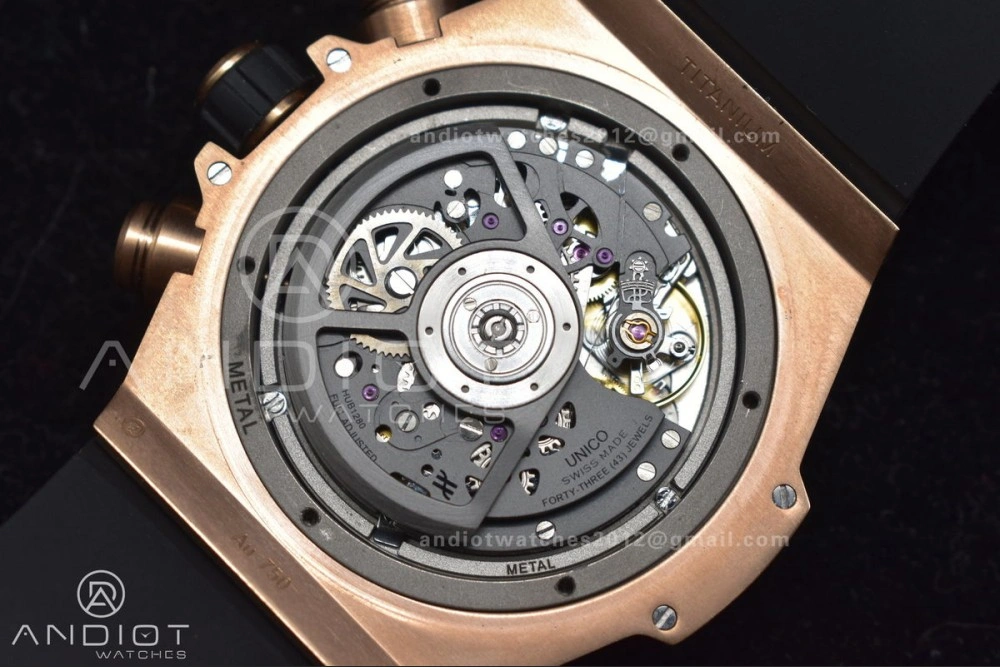 Packable Hublot Big Bang Unico RG ZF 1:1 Best Edition Skeleton Dial on Black Rubber Strap A 266