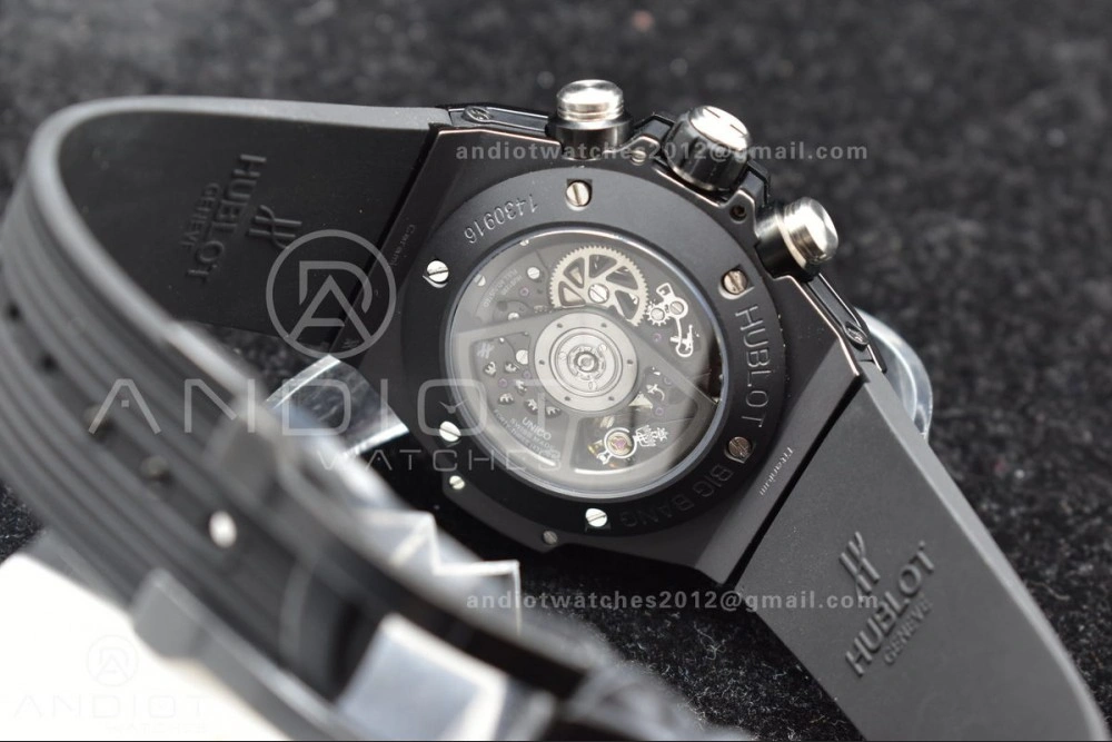 Hublot Big Bang Unico Titanium ZF 1:1 Best Edition Black Skeleton Dial On Black Rubber Strap A Modern 267