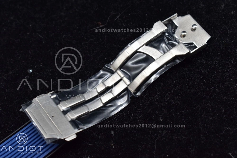 Unique Hublot Big Bang Unico Titanium ZF 1:1 Best Edition Blue Skeleton Dial on Blue Rubber Strap A 265
