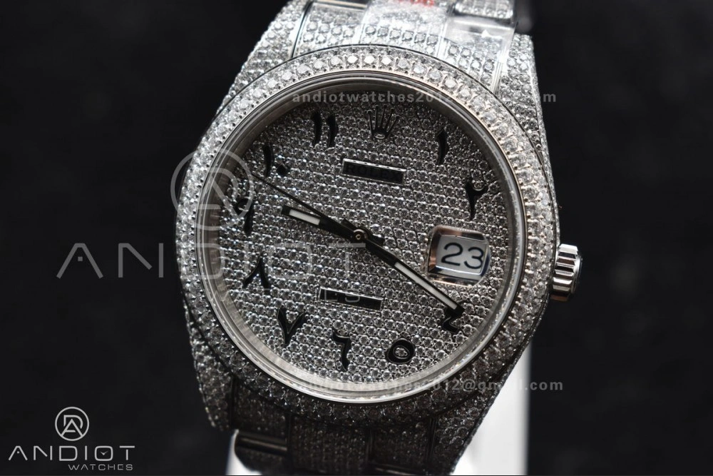 ZipUp JDF 41mm Best Version Diamond DateJust Arabic Markers with Numerical Date Wheel 900