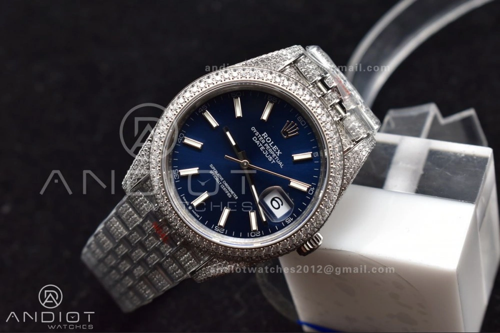 JDF 41mm Best Version Diamond DateJust Blue Stick Markers SportInspired 897