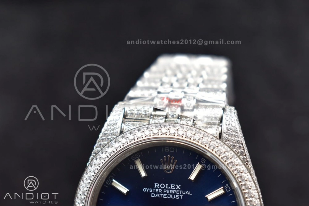 JDF 41mm Best Version Diamond DateJust Blue Stick Markers SportInspired 897