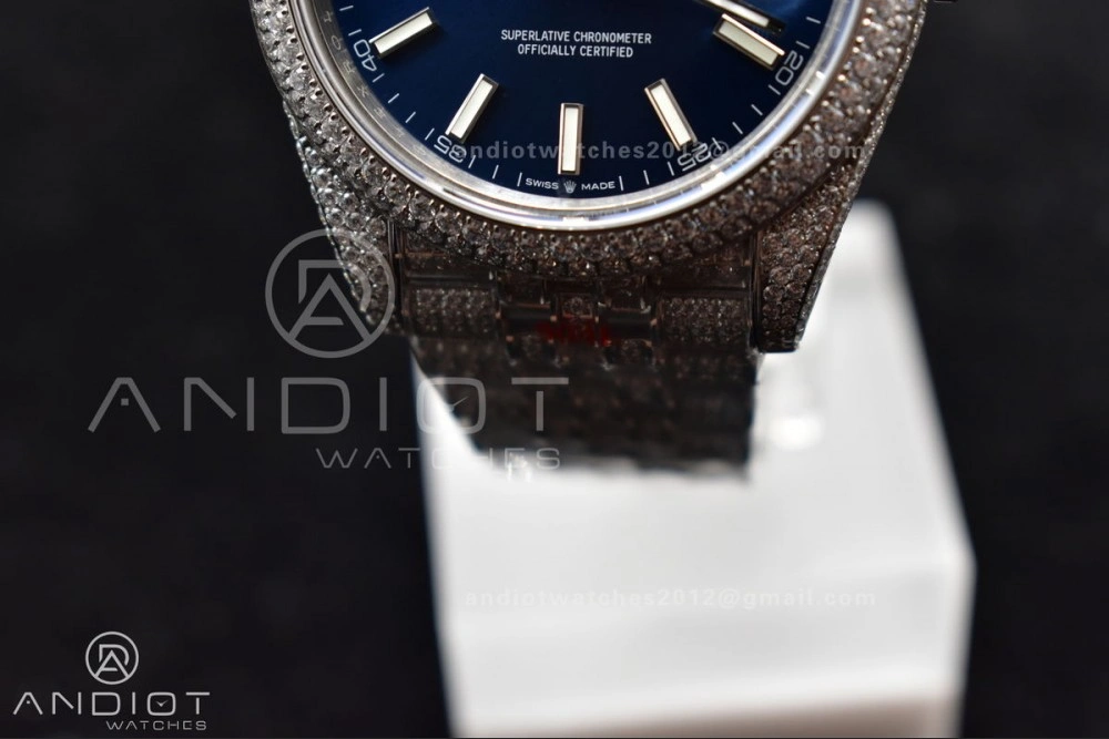 JDF 41mm Best Version Diamond DateJust Blue Stick Markers SportInspired 897