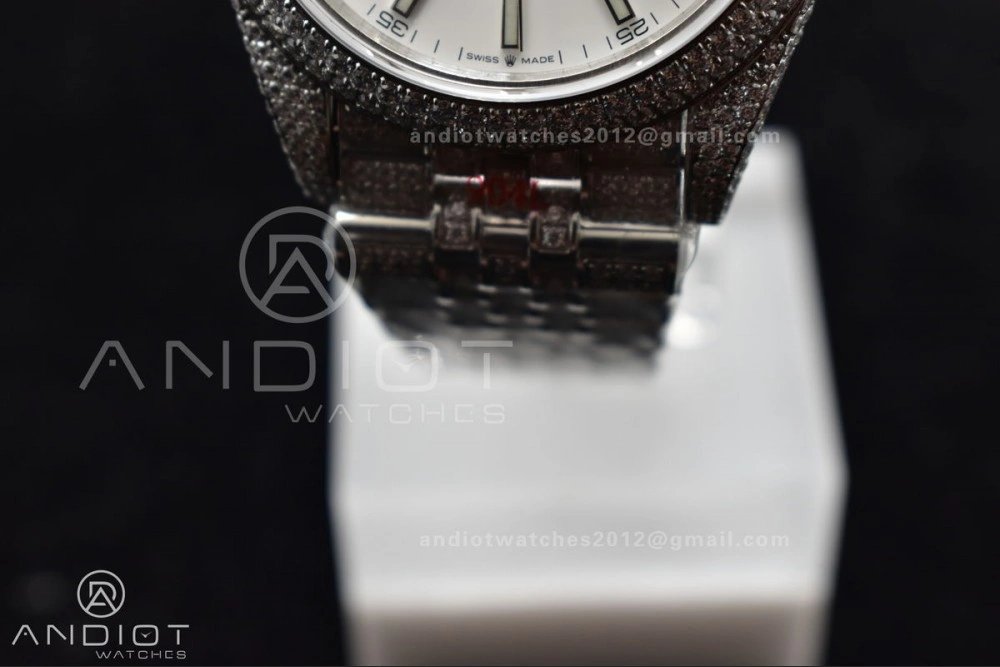 JDF 41mm Best Version Diamond DateJust White Stick Markers Upgraded 906