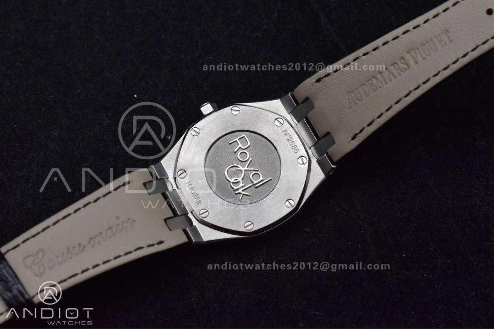 FastDry Lady Royal Oak 33mm 67651 SS Diamond Bezel V7F 1:1 Black Textured Dial On Stainless Strap Ronda Quartz 120