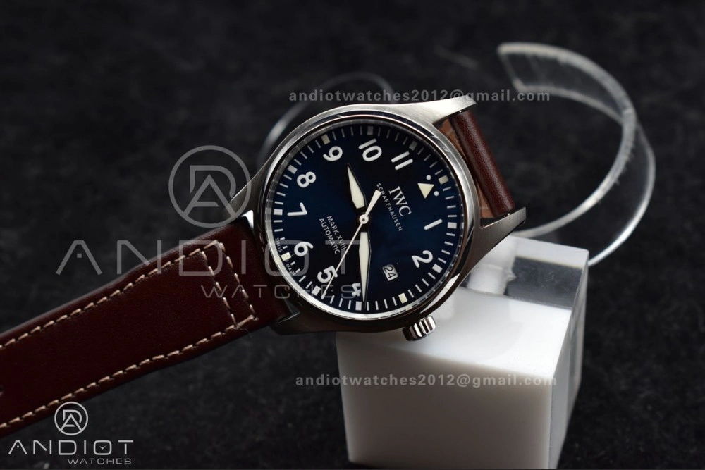 Mark XVIII IW327006 Titanium V7F 1:1 Best Edition BlueDial on Brown Leather Strap A Timeless 297