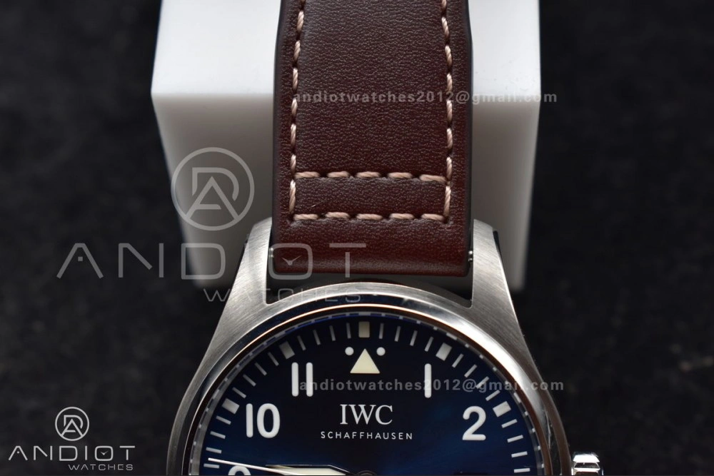 Mark XVIII IW327006 Titanium V7F 1:1 Best Edition BlueDial on Brown Leather Strap A Timeless 297