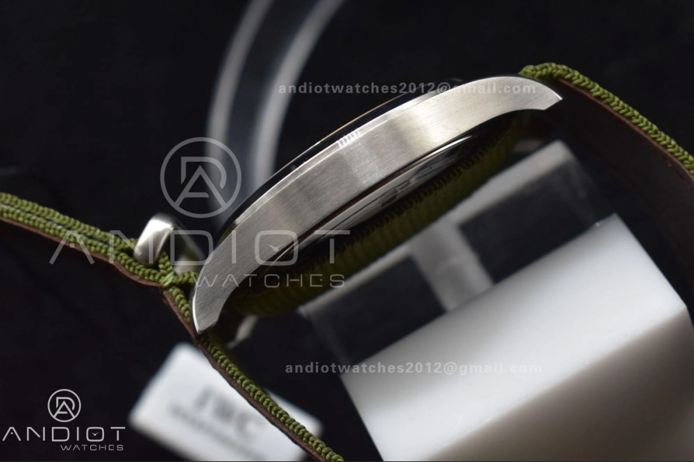 Practical Mark XVIII “TRIBUTE TO MARK XI” IW327007 M+F 1:1 Best Edition Black Dial on Green Nylon Strap A 429
